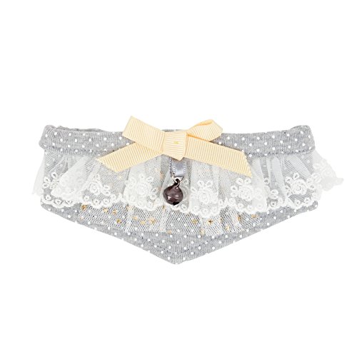 CATSPIA CARA-SC9304-MG-M Rosetta Mellange Katzenhalsband, M, grau von CATSPIA