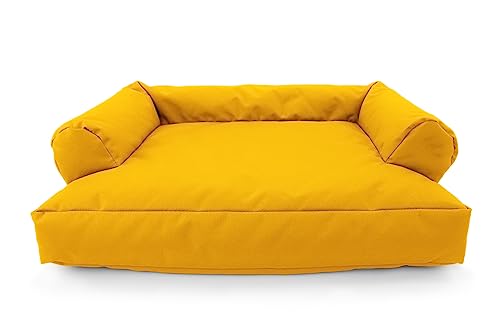 CATTOI Katzensofa (Gelb) - 50x40x15cm - Bett Katze Sofa Bettchen abwaschbar nachhaltig Katzenschlafplatz für Katzen oder kleine Hunde - Made in Germany - handgenäht in Berlin von CATTOI