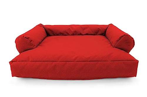 CATTOI Katzensofa (Rot) - 50x40x15cm - Bett Katze Sofa Bettchen abwaschbar nachhaltig Katzenschlafplatz für Katzen oder kleine Hunde - Made in Germany - handgenäht in Berlin von CATTOI