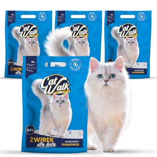 CatWalk Diamonds Silikat Katzenstreu 3,8L |Staubfrei,Kristall Silikatstreu, Geruchsbeseitigung, hohe Saugkraft| 15,2L - 4er-Pack CatWalk Diamonds Silikat Katzenstreu 3,8L |Staubfrei,Kristall Silikatstreu, Geruchsbeseitigung, hohe Saugkraft| 15,2L - 4er-Pack von CATWALK