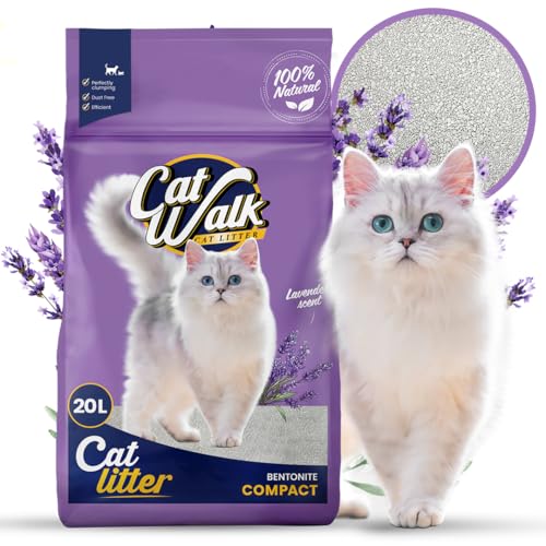 CatWalk Lavendel Katzenstreu | 20L - Einzelpack | 100% Bentonit, klumpend, Geruchskontrolle, Frischer Lavendelduft, hohe Saugkraft| CatWalk Lavendel Katzenstreu | 20L - Einzelpack | 100% Bentonit, klumpend, Geruchskontrolle, Frischer Lavendelduft, hohe Saugkraft| von CATWALK