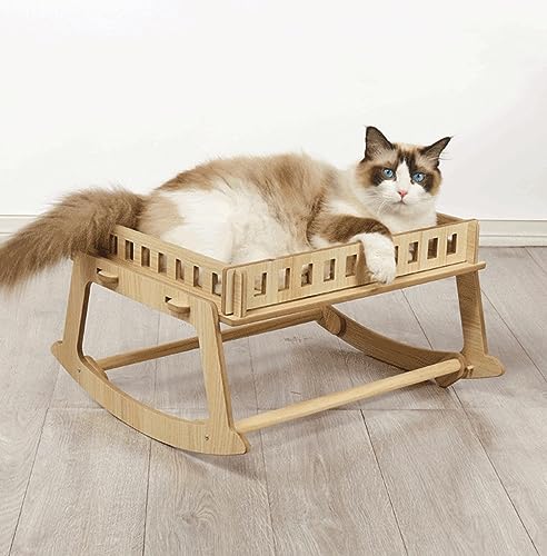 Four Seasons Universelles Katzennest, Katzenbett aus Holz, atmungsaktives Katzenbett, Katzenschaukelbett, Hängematte, erhöhtes Katzenbett von CAULO