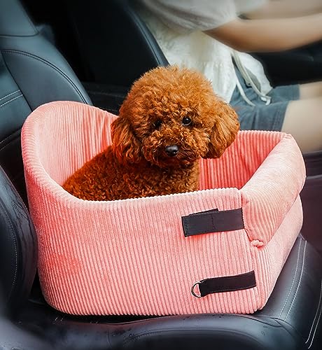 Haustier-Autonest, Auto und Zuhause, verstellbares Autositzkissen für Katzen und Hunde mit doppeltem Verwendungszweck, verwendbar in Allen Jahreszeiten (Pink) von CAULO