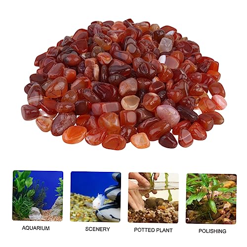 CAXUSD 1 Packung Fischtankdekor Dekorationen Für Aquarien Klein Aquariumdekorationen Murmeln Dekorativ Lavastein-Aquarium Rot Felsen Aquariumstein Aquarienschmuck Drinnen Vulkanisch Groß von CAXUSD