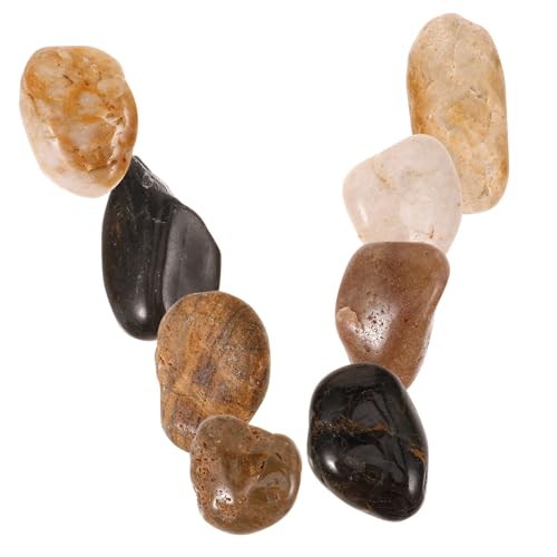 CAXUSD 1satz Delicate Aquarium Pebbles Natursteine Für Aquarien Garten Und Pflanzen-Dekoration Mehrfarbige Polierte Kieselsteine Für Kreative Gestaltung von CAXUSD