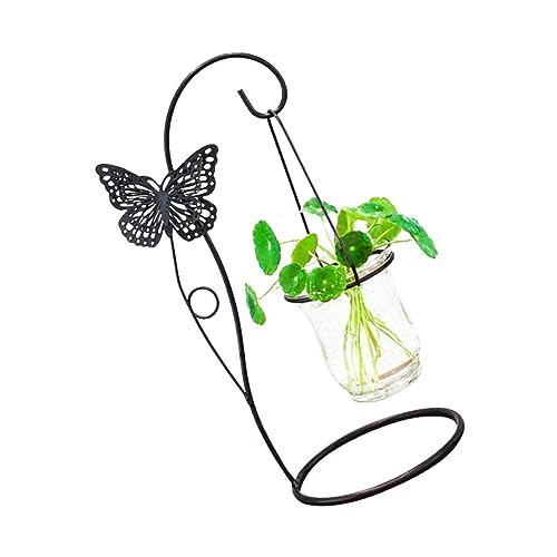 CAXUSD 1 Stück Desktop -Dekoration Drinnen Anlage Flasche Container Vasen Einzel Für Für Blumen Schwarze Vase Hängend Modern Einmachgläser Wohndekoration Eisenhandwerk Black von CAXUSD