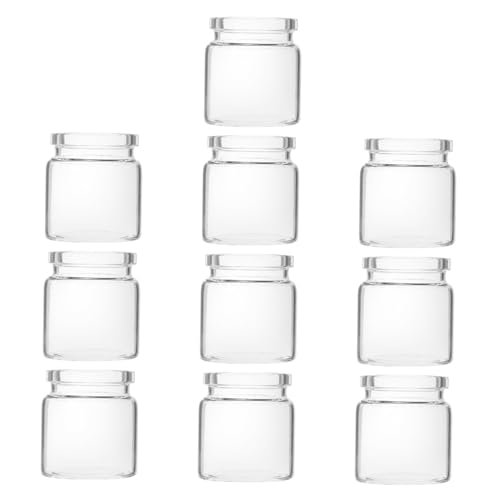 CAXUSD 10 Stück Mini Sukkulente Glasflasche Sukkulenten Pflanztopf Mikrolandschaft Terrarium Sukkulenter Blumentopf Reagenzglas Blumenhalter Pilzvermehrungsgläser Transparent von CAXUSD