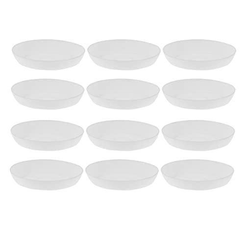 CAXUSD Kunststoff-blumentopf-unterschalen 12er-Pack Für Bodenpflanzen Runde Form – Flacher Boden von CAXUSD