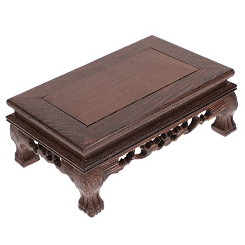 CAXUSD 1Stk Ornamente chinesischer Vasenständer Basis für Bastelverzierungen für Zimmerpflanzen japanisch die chinesen Living Room Decoration handwerklicher Halter Vielseitiger Holzsockel von CAXUSD