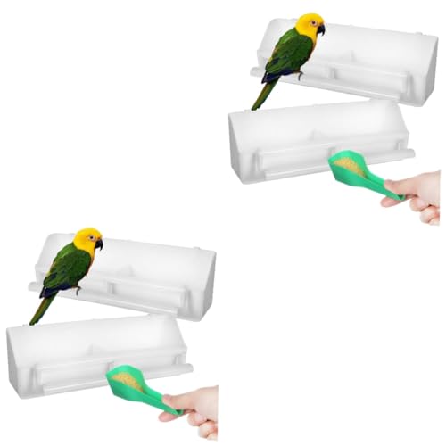 CAXUSD 2 Sets Papageien-futterspender Vogel-wasserspender Für Käfig Sittich-futterspender Mit Futterspenderbox Vogelkäfig-Wasser-futterspender Und Futterbehälter-Set CAXUSD 2 Sets Papageien-futterspender Vogel-wasserspender Für Käfig Sittich-futterspender Mit Futterspenderbox Vogelkäfig-Wasser-futterspender Und Futterbehälter-Set von CAXUSD