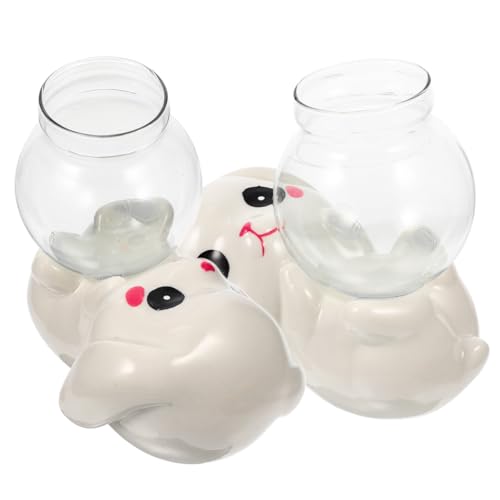 CAXUSD 2stücke Klarglas Vase Mit Keramik Hasen Deko Vielseitige Blumen Pflanzenbehälter Für Zuhause Büro Hochzeiten Für Hydrokultur Und Terrarien Langlebig Und CAXUSD 2stücke Klarglas Vase Mit Keramik Hasen Deko Vielseitige Blumen Pflanzenbehälter Für Zuhause Büro Hochzeiten Für Hydrokultur Und Terrarien Langlebig Und von CAXUSD