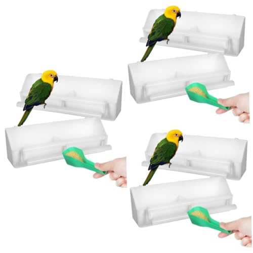 CAXUSD 3 Sets Vogelkäfig-futterspender-zubehör Stabiler Wasserspender Schüssel Für Sittiche Einfach Zu Montierender Vogelfütterungshalter CAXUSD 3 Sets Vogelkäfig-futterspender-zubehör Stabiler Wasserspender Schüssel Für Sittiche Einfach Zu Montierender Vogelfütterungshalter von CAXUSD
