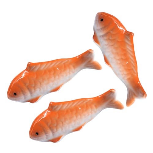 CAXUSD 3stücke Schwimmende Keramikfische Als Aquarium-Ornamente Und Teich-Dekorationen Authentische Fischstatuen Für Aquarien Springbrunnen Und Gartenteiche Witterungsbeständige von CAXUSD
