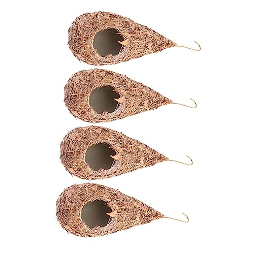 CAXUSD Stroh Vogel Set 4 Stücke Outdoor Hängen Vogel Nest Käfig für Garten Decor CAXUSD Stroh Vogel Set 4 Stücke Outdoor Hängen Vogel Nest Käfig für Garten Decor von CAXUSD