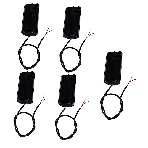CAXUSD 5 Stück Tauchpumpe solar pumpe teichpumpe wasserpumpe solar motorpumpe Leistungsstark Aquarium Pumpe kleine Springbrunnenpumpe Tank langlebige Wasserpumpe DIY-Gerät Plastik Black von CAXUSD