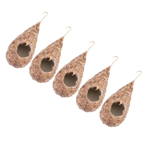CAXUSD Hängendes Vogelnesthaus Strohvogelnistkasten Outdoor Vogelnest Vogelhäuser für Gartenvogeldekor CAXUSD Hängendes Vogelnesthaus Strohvogelnistkasten Outdoor Vogelnest Vogelhäuser für Gartenvogeldekor von CAXUSD