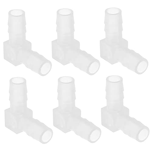 CAXUSD 6 STK Fittings für Schlauchtüllen Wasserschlauchanschluss Plastikschlauch laborbedarf gummischlauch Schlaucharmaturen aus Kunststoff rechtwinklige Anschlüsse rechter Winkel Zubehör von CAXUSD