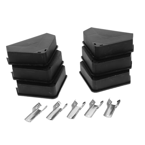 CAXUSD 6 Stück Dreieck Box Set Mäuse Block Mäusestation mit Schlüssel galvanisiertes Eisen Black CAXUSD 6 Stück Dreieck Box Set Mäuse Block Mäusestation mit Schlüssel galvanisiertes Eisen Black von CAXUSD