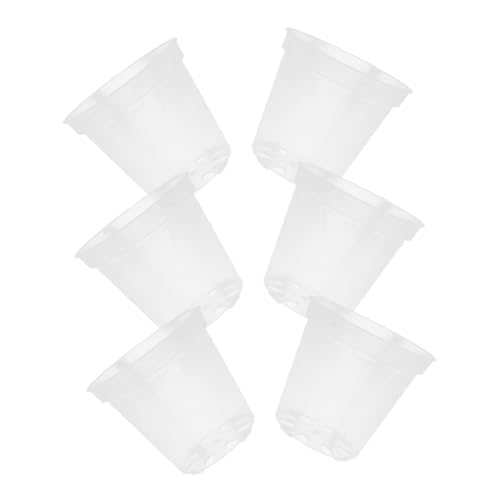 CAXUSD 6 Stück Transparentes Blumentopf-Set Pflanzgefäß Für Geschlitzte Orchideen Geschlitzte Blumentöpfe Outdoor-töpfe Gartenpflanzenbehälter Klare Pflanzentöpfe Hängende Töpfe Plastik von CAXUSD