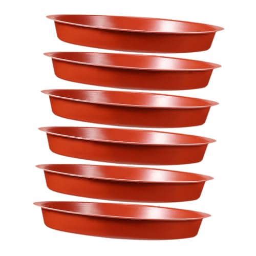 CAXUSD 6St Pflanzentablett Pflanzentopf Behälter mit Deckel Pflanzenschale großer Pflanzenuntersetzer Blumenerde Plastiktopfplatte Wasserplatte für Pflanzen Tablett für Bonsai pp rot CAXUSD 6St Pflanzentablett Pflanzentopf Behälter mit Deckel Pflanzenschale großer Pflanzenuntersetzer Blumenerde Plastiktopfplatte Wasserplatte für Pflanzen Tablett für Bonsai pp rot von CAXUSD