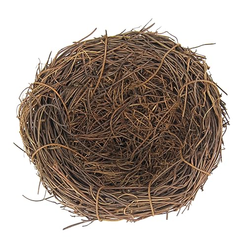 CAXUSD 6stücke Künstliche Rattan Vögel Nester Handgefertigte Dekorationsornamente Für Hochzeiten Und Partys Naturgetreue Fotorequisiten Für Garten Und Zuhause von CAXUSD