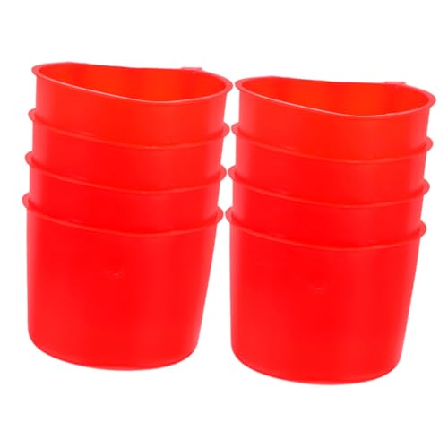 CAXUSD 8 Stück Bird Bowl Kaninchen -fütterungstasse Wasserschale Hühnerkoop -käfigbecher Käfig Tassen Vogelgeschirr Für Käfig Entenwasserer Hängende Hundefutterschale Sport Rot CAXUSD 8 Stück Bird Bowl Kaninchen -fütterungstasse Wasserschale Hühnerkoop -käfigbecher Käfig Tassen Vogelgeschirr Für Käfig Entenwasserer Hängende Hundefutterschale Sport Rot von CAXUSD