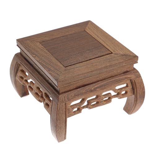 CAXUSD Blumentopfhalter Bastel-Display-Basis Quadratische Holzbasis Schmuck Für Home-Office-Shop- von CAXUSD