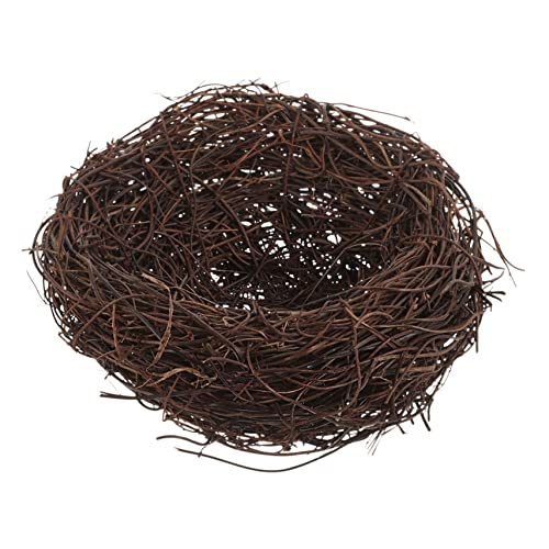 CAXUSD Rattan Vogel Nest Dekoration Künstliches Nistornament Für Garten Hochzeiten Und Ostern Handgefertigtes Vielseitiges Deko-Element von CAXUSD