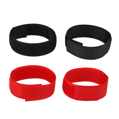CAXUSD 4 Stück Anti Haken Halsringe Für Haustiere Schalldichte Einstellbar Aus Strapazierfähigem Nylon 2 Stück Rot Schwarz Für Hunde Und Katzen von CAXUSD