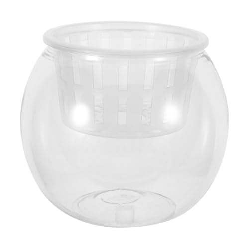CAXUSD Mikrolandschafts-Aquarium Schreibtisch-Terrarium Zubehör Für Fischaquarien Clear Fish Bowl Terrarienschale Aus Kunststoff Runde Betta-schüssel Das Haustier Transparent von CAXUSD
