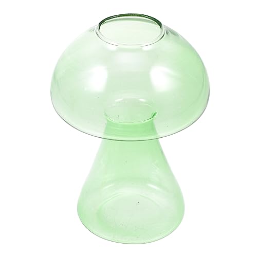 CAXUSD Pilzvase büro Dekoration Office Decoration blumenvasen Hand vase vase Pilzdekor Terrarien mit Luftpflanzen hydrokultur pflanzer Anlage Desktop-Ornament Kreative Vase Glas von CAXUSD