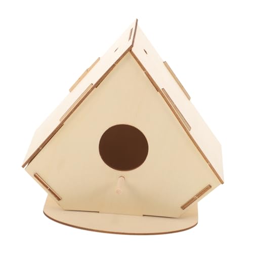 CAXUSD Unbemaltes Vogelhaus Bastelset Für Mädchen Vogelhaus Bemalen Spielzeug Feinmotorik Und Kreativität Dreieck-Design von CAXUSD