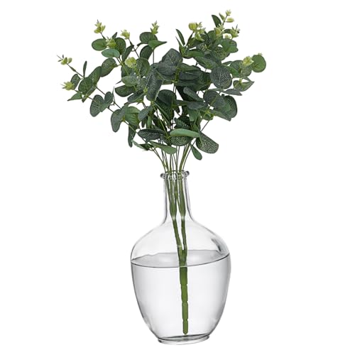 CAXUSD Vase Hochzeit Mittelstücke Glühbirne Kreis Künstliche Füllblumen Tische Rose Terrarium Klar Rot Gold Home Bud Moderne Töpfe Trendy Spiraldeckel Dekorativer Blumenstrauß Blumentopf von CAXUSD
