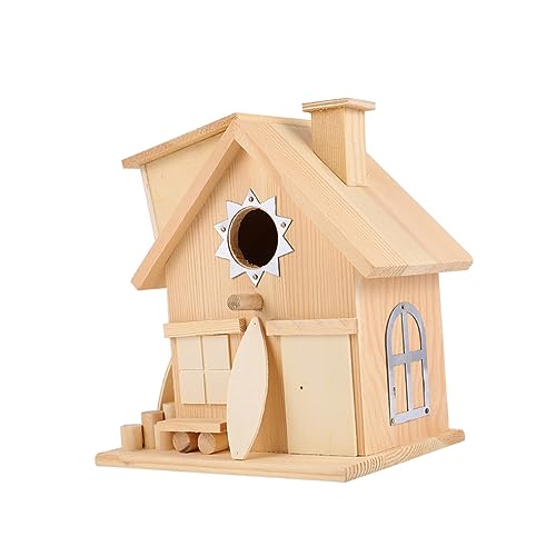 CAXUSD Vogelhäuschen Aus Holz für Den Außenbereich Vogelnest Metall-Patch-Design Lebendige Dekoration für Den Hinterhof CAXUSD Vogelhäuschen Aus Holz für Den Außenbereich Vogelnest Metall-Patch-Design Lebendige Dekoration für Den Hinterhof von CAXUSD
