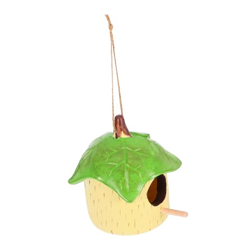 CAXUSD Harz Handwerk Blatt Vogelhaus Für Garten Decor Vögel Für Outdoor Dekorative Vogel Nest Vogelhaus von CAXUSD