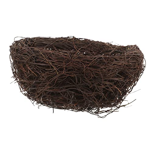 CAXUSD Rattan Vogel Nest Handgefertigt Dekoration Für Garten Und Fotografie Simuliertes Vogelnest Natürlicher Look ø Für Ostern Und Partys von CAXUSD