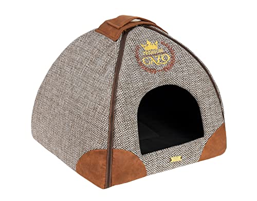 CAZO Design For Pets Premium Hütte für Hund oder Katze, 47x46x40cm, Farbe braun von CAZO Design For Pets