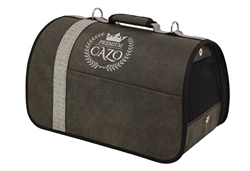 CAZO Design For Pets Premium Transporter für Hund oder Katze, 50 x 27 x 26 cm, grau von CAZO Design For Pets