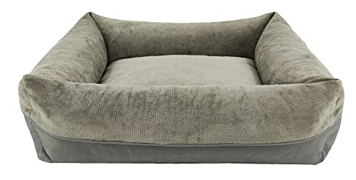 CAZO Harmony Hundebett oder Katze, 120 x 95 x 26 cm, Innenmaß 80 x 60 cm, Größe XL, Farbe grau, L6910/D von CAZO Design For Pets