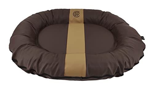 CAZO Oslo Hundebett Oval Schlauchboot für Hund oder Katze 100 x 75 x 15 cm, Größe M, Farbe braun, L2023/C von CAZO Design For Pets