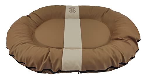 CAZO Oslo Hundebett Oval Schlauchboot für Hund oder Katze 120 x 90 x 16 cm, Größe L, Farbe latte, L2022/D von CAZO Design For Pets