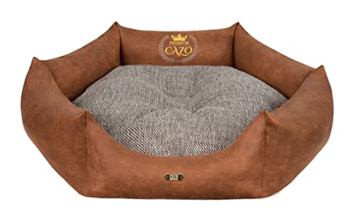 CAZO Premium Hundebett Daunenbett für Hund oder Katze ø 95cm, Innenmaß ø 70cm, braun, Größe XL, LPM0204/C CAZO Premium Hundebett Daunenbett für Hund oder Katze ø 95cm, Innenmaß ø 70cm, braun, Größe XL, LPM0204/C von CAZO Design For Pets