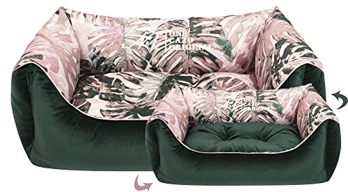 Hundebett Daunenbett CAZO ONE ORIGINAL für Hund oder Katze 63 x 48 x 23 cm, Innenmaß: 37 x 25 cm, Größe S, Farbe grün, LCRG0102/A von CAZO Design For Pets