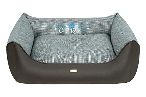 Hundebett Daunenbett CAZO Blue Rose für Hund oder Katze 73 x 57 x 23 cm, Innenmaß: 47 x 36 cm (M) von CAZO Design For Pets