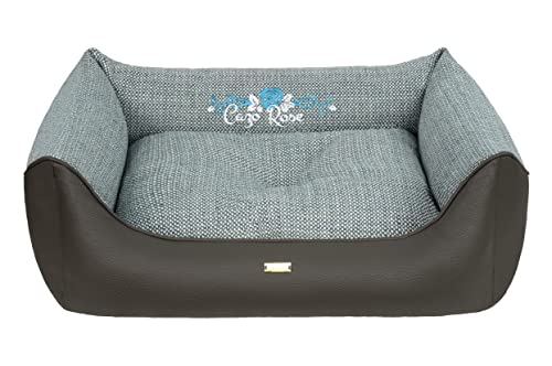 Hundebett Daunenbett CAZO Blue Rose für Hund oder Katze 73 x 57 x 23 cm, Innenmaß: 47 x 36 cm (M) von CAZO Design For Pets