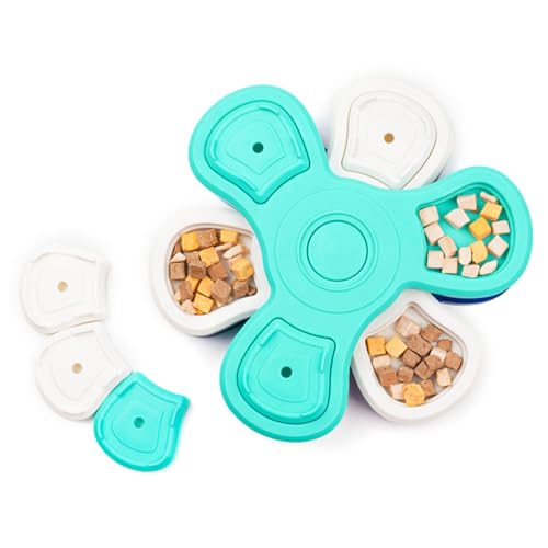 Hunde-Leckerli-Puzzle, Katzen, langsames Füttern, rotierendes Puzzle, Anreicherung, glattes rundes Spielzeug, kreatives langsames Füttern, Katzenspielzeug, rutschfester Futternapf von CAZSTYK