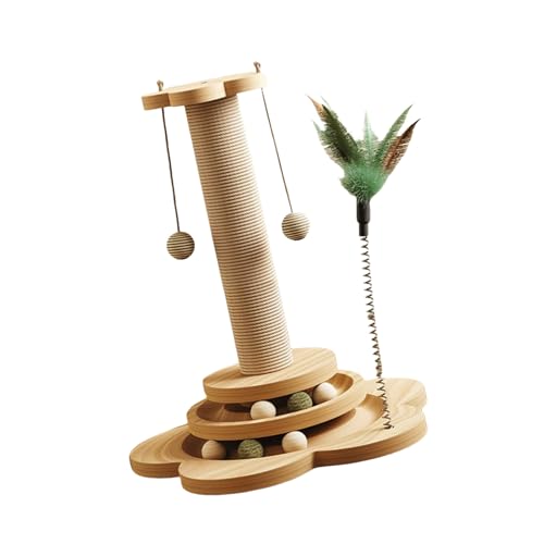 Katzen Sisal Kratzbaum mit mehreren Spielzeug Kätzchen Möbel Sisal Pfosten Schiene Zweischichtiger Kratzbaum Katzen Brett Katzen Sisal Kratzbaum mit mehreren Spielzeug Kätzchen Möbel Sisal Pfosten Schiene Zweischichtiger Kratzbaum Katzen Brett von CAZSTYK
