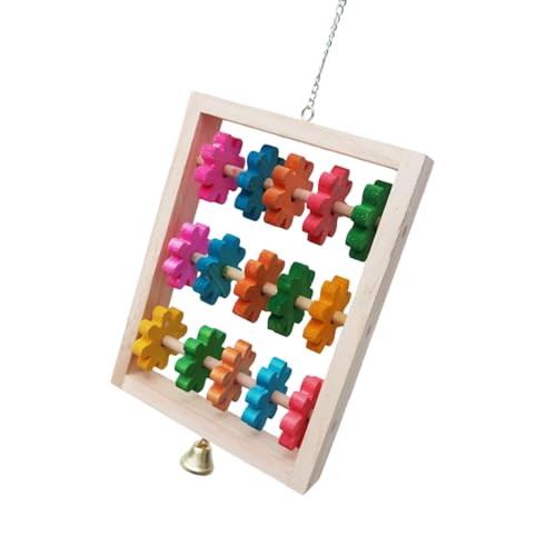Papageien-Kau-Puzzle-Spielzeug aus Naturholz, hängende Schaukel, Kletterstange, Block für kleine mittelgroße Vögel, Spielzeiten, Aktivität, Papageien, Kletterspielzeug mit Holzblock von CAZSTYK