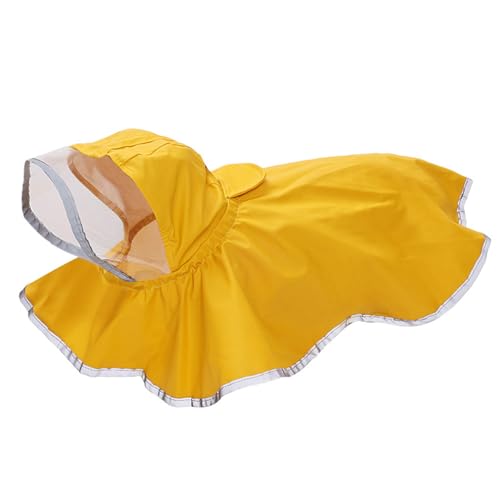 Reflektierender Hunde-Regenmantel mit verstellbarer Kapuze und weichem Futter für regnerische Spaziergänge, doppellagige Hunde-Regenjacken Reflektierender Hunde-Regenmantel mit verstellbarer Kapuze und weichem Futter für regnerische Spaziergänge, doppellagige Hunde-Regenjacken von CAZSTYK