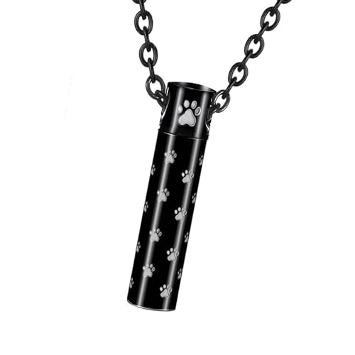 Tragbare Asche-Andenken-Anhänger, Schmuck, Beerdigung, Andenken, Halskette zum Gedenken an Haustiere, Zylinder-Medaillons Tragbare Asche-Andenken-Anhänger, Schmuck, Beerdigung, Andenken, Halskette zum Gedenken an Haustiere, Zylinder-Medaillons von CAZSTYK